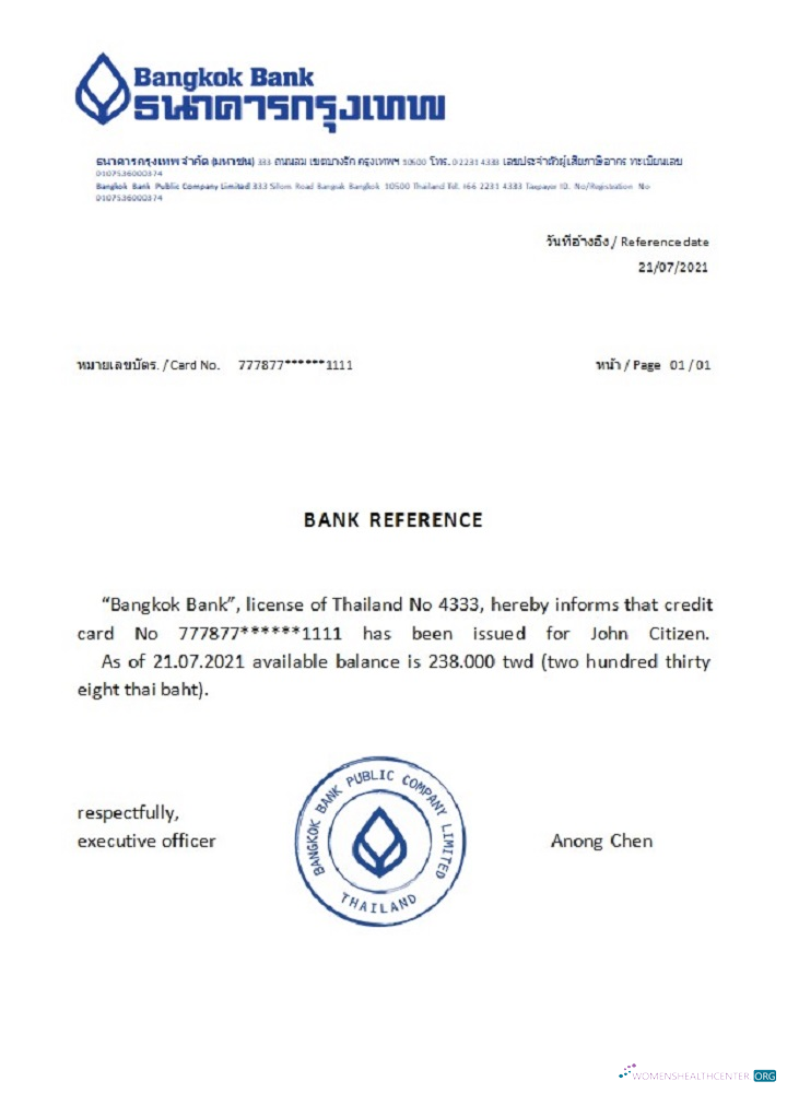 Download Thailand Bangkok bank reference Photoshop template